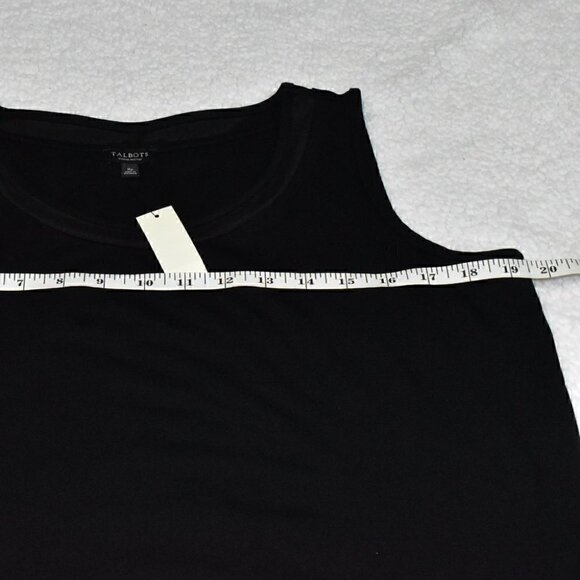 Talbots Woman Petites Black Sleeveless Pullover Top Size XP - Picture 4 of 8